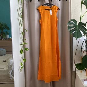 J. Crew M Carolyn dress in linen Apricot